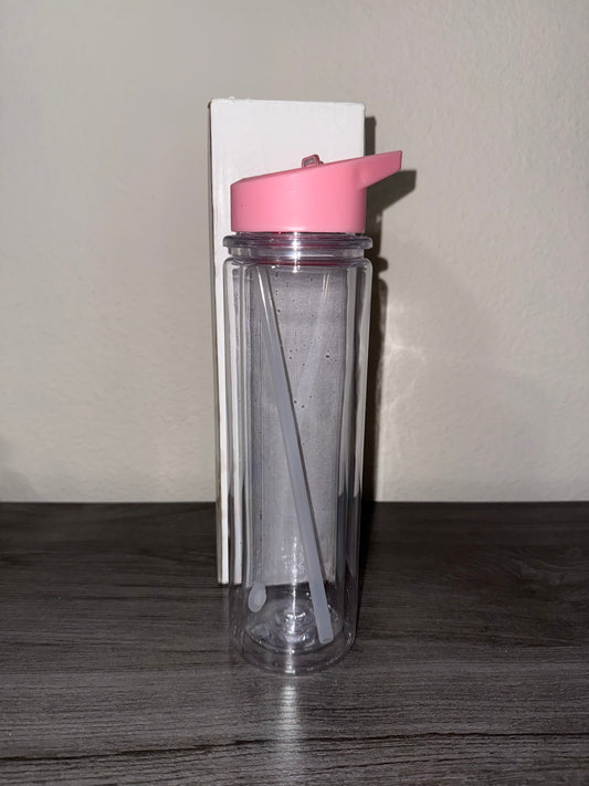 24 oz snow globe water bottle